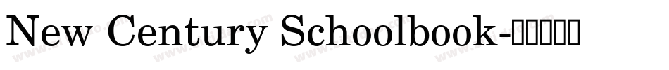 New Century Schoolbook字体转换